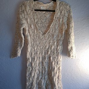 Pins & needles 3/4 Sleeve cable knit dress 